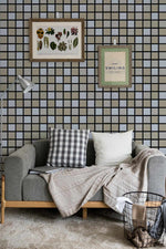 Papier peint mural Mosaïque Noir et Bleu élégance artistique - Vignette | Mr Papier Peint