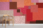 Papier Peint Mural Mosaïque Rouge Multicolore - Vignette | Mr Papier Peint