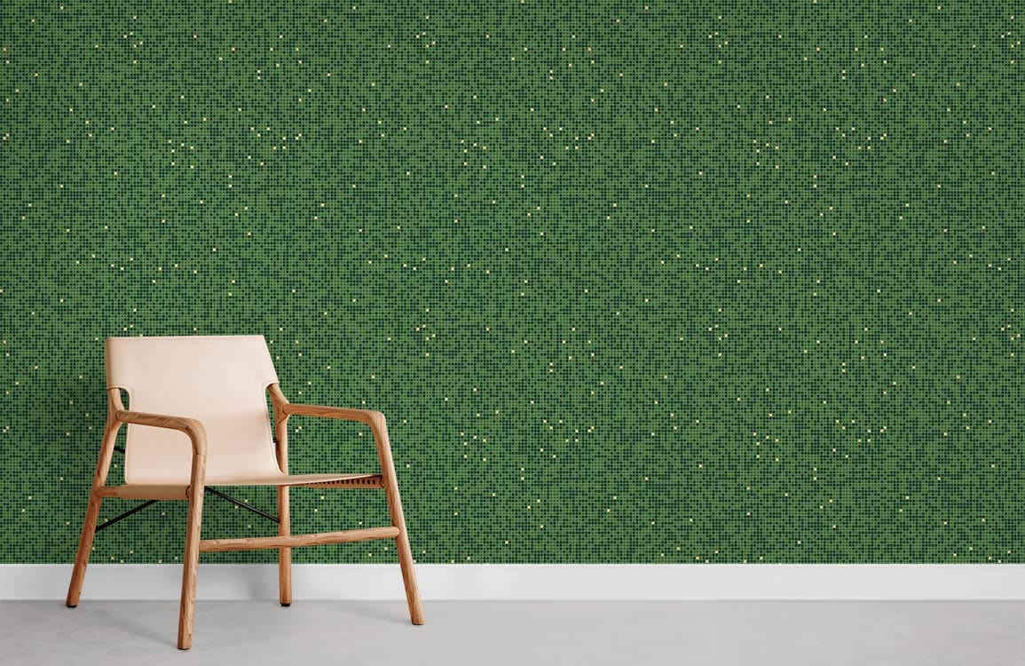 Papier peint mural mosaïque vert foncé - Le meilleur Papier peint panoramique Sur mesure