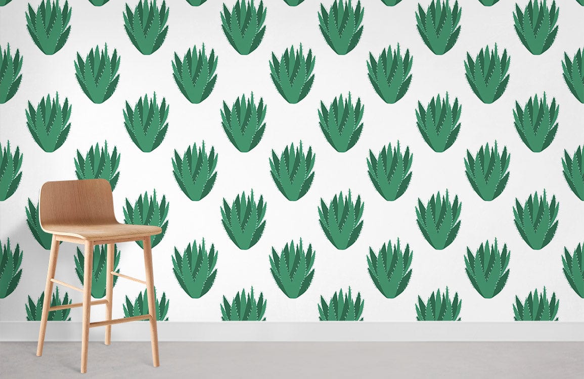 Papier peint mural motif Aloe Cactus - Le meilleur Papier peint panoramique Sur mesure