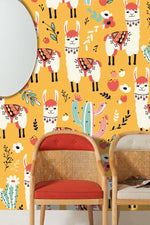 Papier peint mural motif alpaga - Vignette | Mr Papier Peint