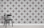 Papier peint mural motif carreaux de fleurs - Vignette | Mr Papier Peint