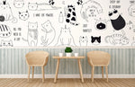 Papier Peint Mural Motif Chat Blanc - Vignette | Mr Papier Peint