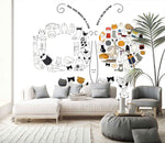 Papier Peint Mural Motif Chat et Papillons - Vignette | Mr Papier Peint