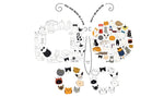 Papier Peint Mural Motif Chat et Papillons - Vignette | Mr Papier Peint