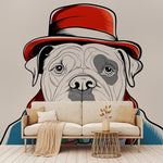 Papier peint mural motif chien Doodle - Vignette | Mr Papier Peint