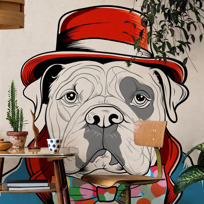 Papier peint mural motif chien Doodle - Le meilleur Papier peint panoramique Sur mesure