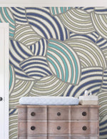 Papier peint mural motif coquillages Évasion bleue et sérénité marine - Vignette | Mr Papier Peint