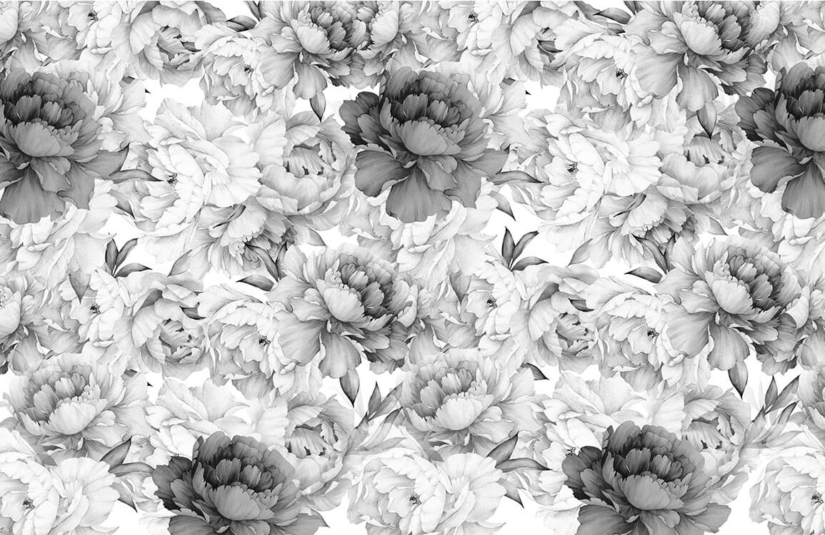 Papier Peint Mural Motif de Fleurs Simples - Le meilleur Papier peint panoramique Sur mesure