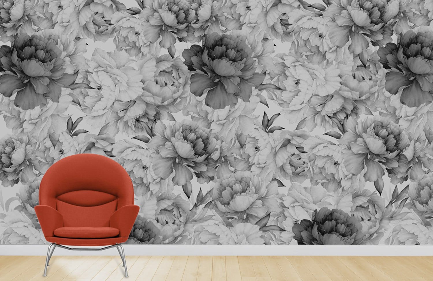 Papier Peint Mural Motif de Fleurs Simples - Le meilleur Papier peint panoramique Sur mesure