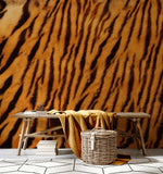 Papier peint mural motif fourrure de tigre sauvage - Vignette | Mr Papier Peint