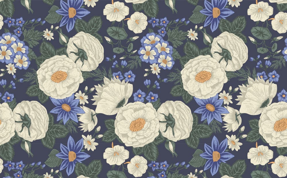 Motif paisley blanc peinture murale motif floral sur fond foncé pour murale motif paisley