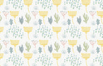 Papier peint mural motif plantes peintes - Vignette | Mr Papier Peint