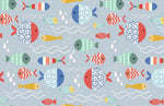 Papier peint mural motif poissons cartoon - Vignette | Mr Papier Peint