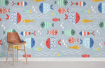 Papier peint mural motif poissons cartoon - Vignette | Mr Papier Peint