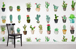 Papier peint mural motif pot de fleur cactus - Vignette | Mr Papier Peint