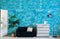 Papier peint mural motif vagues d’eau de piscine avec effet ondulé pour décoration intérieure