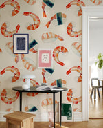 Papier peint mural motifs sushi aux crevettes - Vignette | Mr Papier Peint