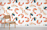 Papier peint mural motifs sushi aux crevettes - Vignette | Mr Papier Peint