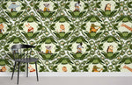 Peint mural musique Symphonie animale en feuilles et couleurs - Vignette | Mr Papier Peint
