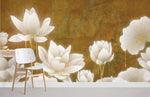 Élégance sereine avec le mural nénuphar blanc papier peint panoramique - Vignette | Mr Papier Peint