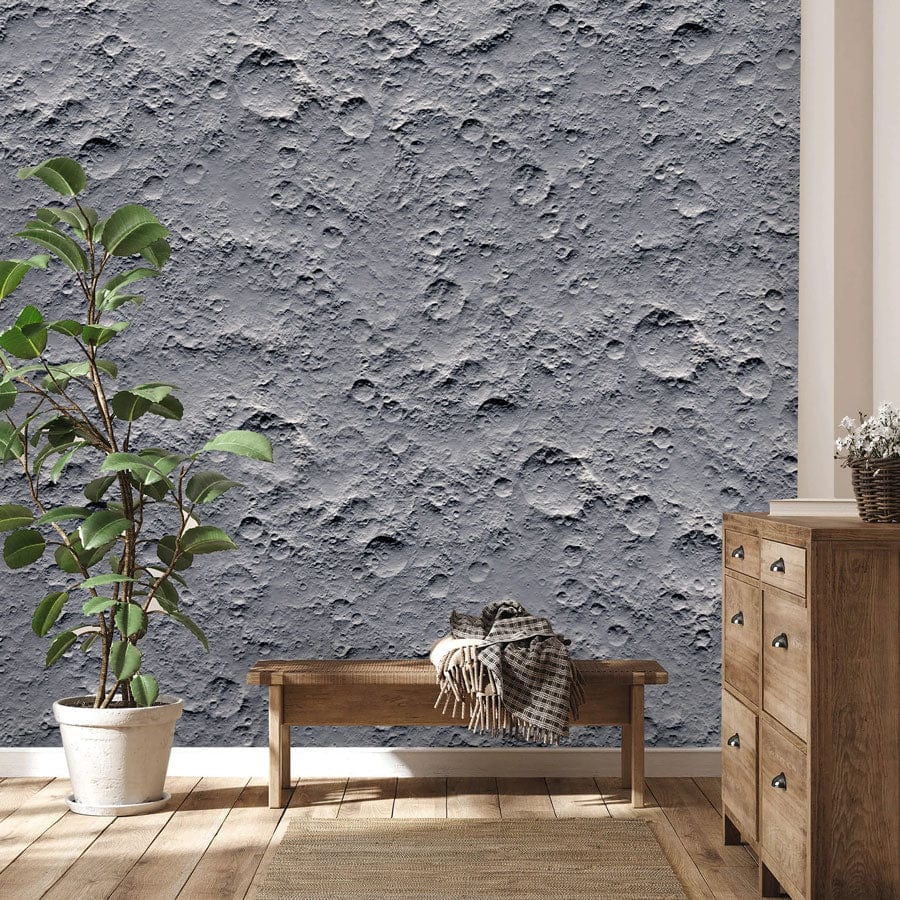 Papier peint mural nids-de-poule avec surface texturée et cratère, design original