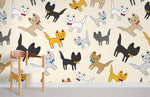 Papier peint mural Nœud Papillon et Chats - Vignette | Mr Papier Peint