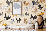 Papier peint mural Nœud Papillon et Chats - Vignette | Mr Papier Peint