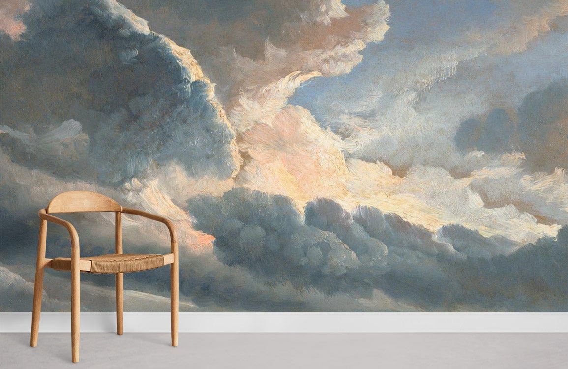 Papier peint mural Nuages au coucher du soleil - Le meilleur Papier peint panoramique Sur mesure