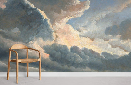 Papier peint mural Nuages au coucher du soleil - Le meilleur Papier peint panoramique Sur mesure