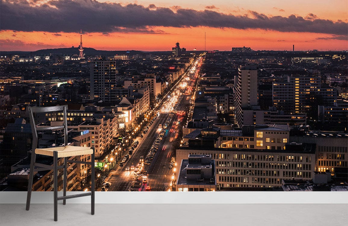 Papier peint mural Nuit à Berlin - Le meilleur Papier peint panoramique Sur mesure