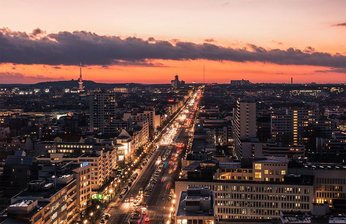 Papier peint mural Nuit à Berlin - Le meilleur Papier peint panoramique Sur mesure