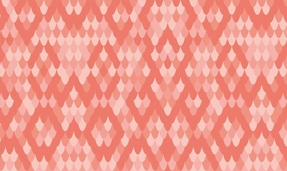 Peint mural obscure Fur avec tissu coral texturé et motif en losange répétitif