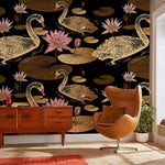 Papier Peint Mural Oie et Lotus - Vignette | Mr Papier Peint