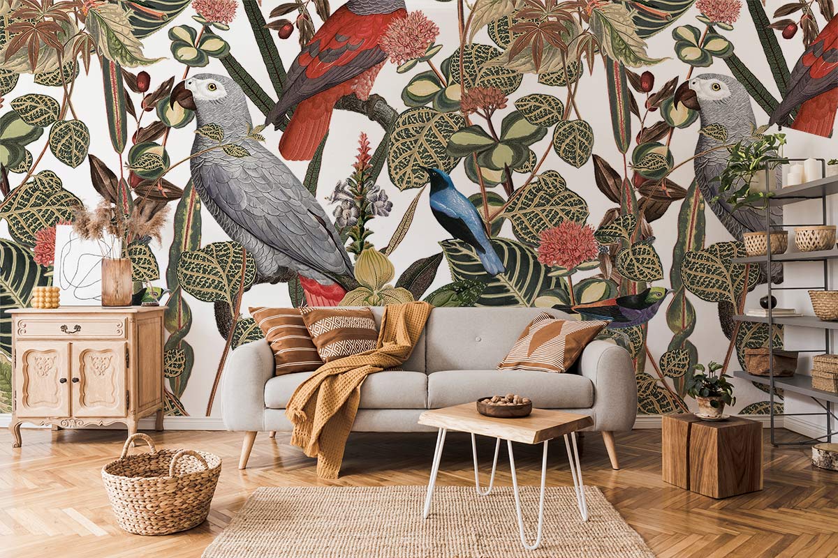 Papier peint mural Oiseau de la jungle - Le meilleur Papier peint panoramique Sur mesure