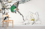 Papier peint mural Oiseau et Magnolia - Vignette | Mr Papier Peint