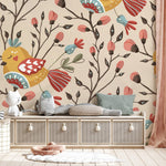 Papier peint mural Oiseaux Endormis - Vignette | Mr Papier Peint