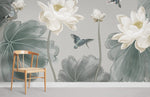 Papier Peint Mural Oiseaux & Lotus - Vignette | Mr Papier Peint