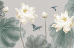 Papier Peint Mural Oiseaux & Lotus - Vignette | Mr Papier Peint