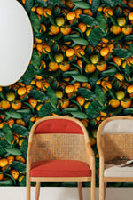 Papier peint mural Orange & Feuille - Vignette | Mr Papier Peint