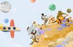 Papier peint mural orchestre animaux dans l’espace enchanté - Vignette | Mr Papier Peint