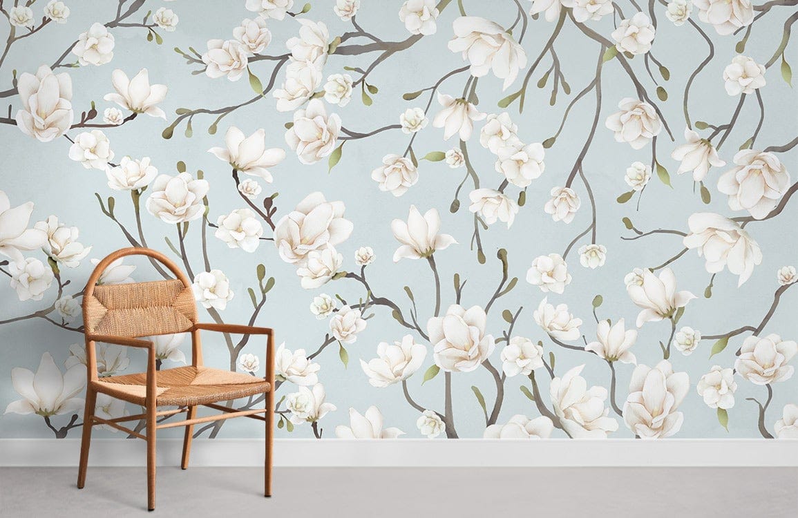Papier peint mural Orchidée Blanche - Le meilleur Papier peint panoramique Sur mesure