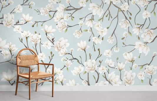 Papier peint mural Orchidée Blanche - Le meilleur Papier peint panoramique Sur mesure