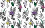 Mural Orchidée Exotique Évasion Botanique en Peinture Murale - Vignette | Mr Papier Peint
