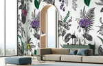 Mural Orchidée Exotique Évasion Botanique en Peinture Murale - Vignette | Mr Papier Peint
