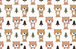 Papier Peint Mural Ours Amoureux Forêt Enchantée et Douceur - Vignette | Mr Papier Peint