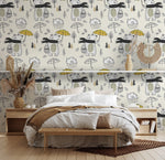 Papier peint mural ours avec parapluie pour chambre enfant enchantée - Vignette | Mr Papier Peint