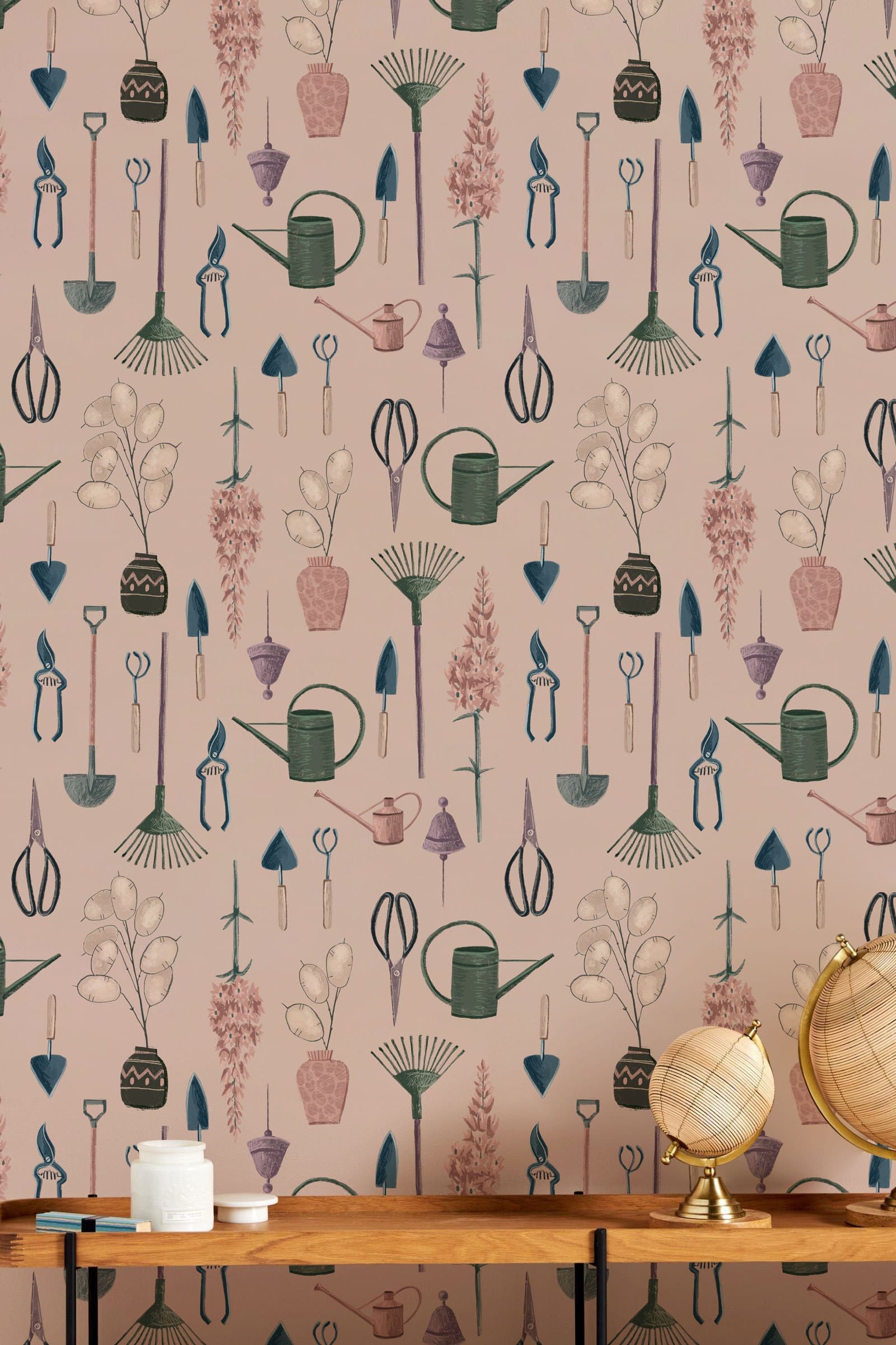 Papier Peint Mural Outils de Jardinage - Le meilleur Papier peint panoramique Sur mesure