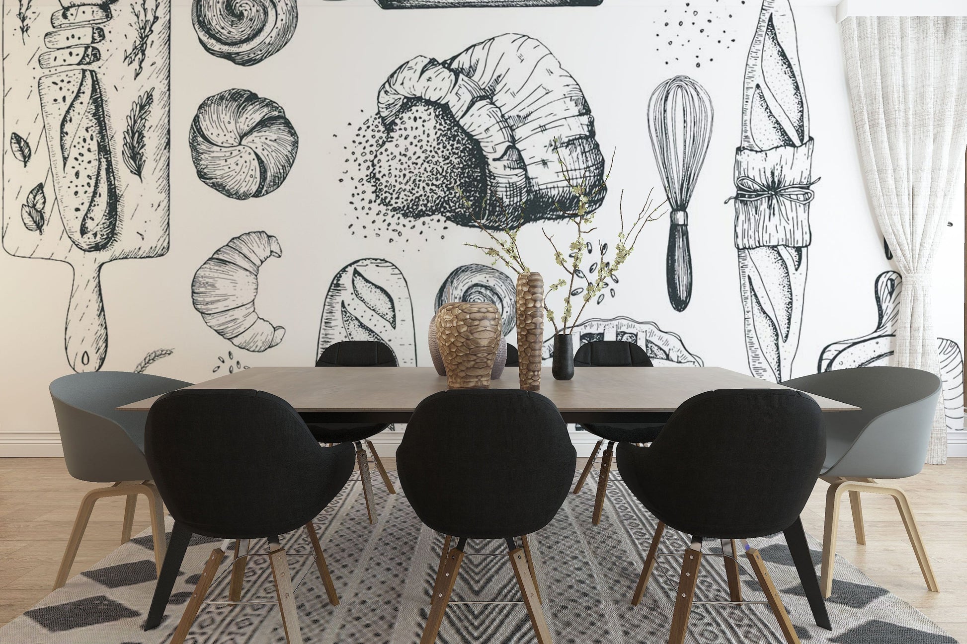 Papier Peint Mural Pain & Toast - Le meilleur Papier peint panoramique Sur mesure