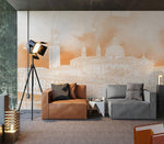 Papier peint mural Palais aux Esquisses Orange - Vignette | Mr Papier Peint